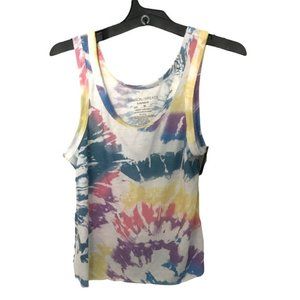 Women's Tie-Dye Cropped Pajama Tank Top Grayson Threads Size Medium